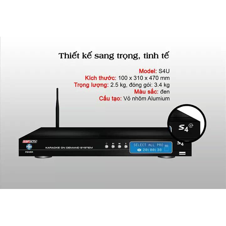 Đầu vi tính karaoke Shap KTV S4U ( kèm ổ cứng 2000G)